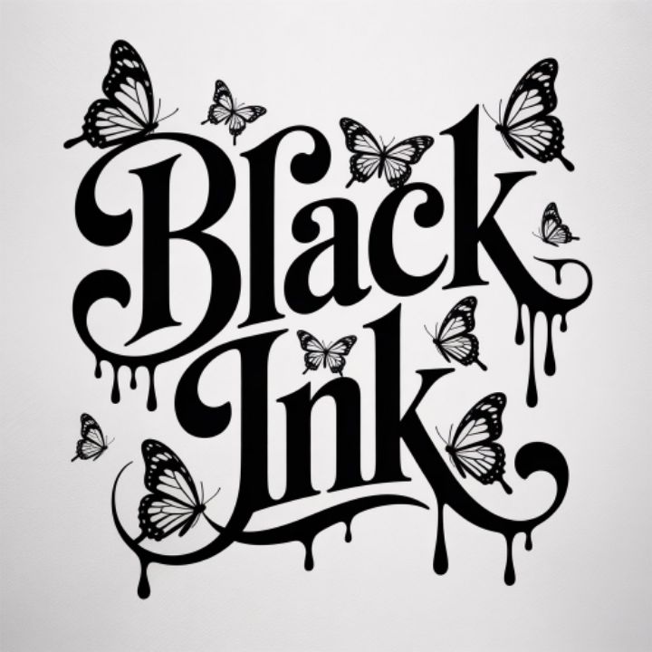 Black ink. 
